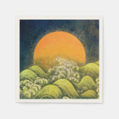 Serviette En Papier AMATERASU SOLEIL GODDESS Jaune Noir Brown (Devant)