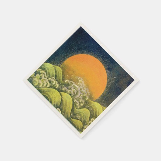 Serviette En Papier AMATERASU SOLEIL GODDESS Jaune Noir Brown (Coin)