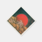Serviette En Papier AMATERASU SUN GODDESS Rouge Noir Brown (Coin)