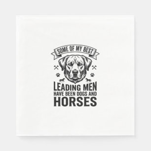 Serviette En Papier Amateur de chien cheval vintage conception hommes