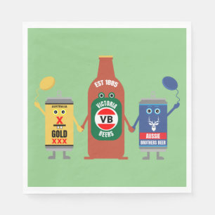 Serviette En Papier Amateurs De Bières Australiennes Et Boissons