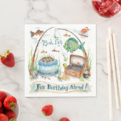 Serviette En Papier Amateurs de pêche Aquarelle d'anniversaire (En situation)