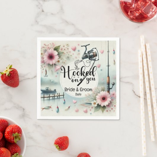Serviette En Papier Amateurs de pêche Hook sur vous Mariage (En situation)
