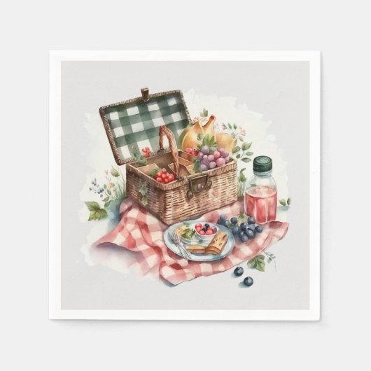 Serviette En Papier amateurs de pique-nique mignonette Plaques de papi (Devant)
