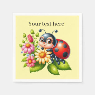 Serviette En Papier Amateurs mignons de coccinelle insecte