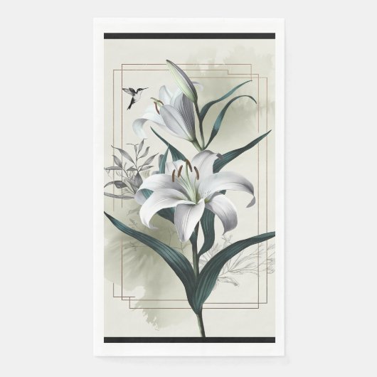 Serviette En Papier Amazon Lily Art - Style or & Scandi (Devant)