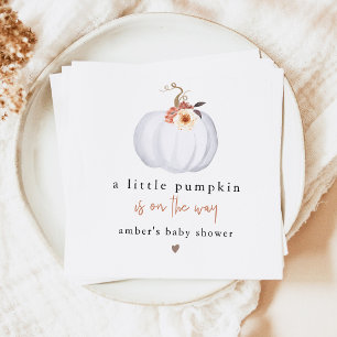 Serviette En Papier AMBER Moderne Rustique Petite Baby Shower Citrouil