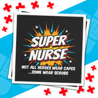Ambiance drôle Super Superhero Super Nurse Appréci