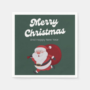 Serviette En Papier "Ambiance festive : Joie de Noël et Nouvel An"