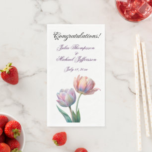 Serviette En Papier Ambiance romantique et poétique Pastel Tulips