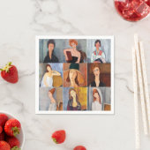 Serviette En Papier Amedeo Modigliani - Collage de chefs-d'oeuvre (En situation)
