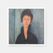 Serviette En Papier Amedeo Modigliani - Femme aux yeux bleus (Devant)