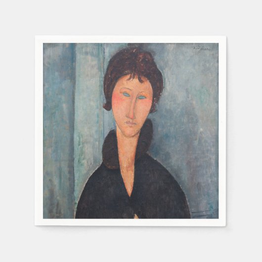 Serviette En Papier Amedeo Modigliani - Femme aux yeux bleus (Devant)