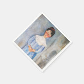 Serviette En Papier Amedeo Modigliani - Petite fille en bleu (Coin)