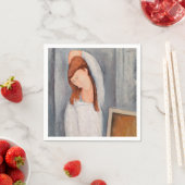 Serviette En Papier Amedeo Modigliani - Portrait Jeanne Hebuterne #1 (En situation)