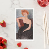 Serviette En Papier Amedeo Modigliani - Robe de soirée pour filles rou (En situation)