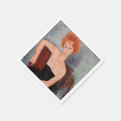 Serviette En Papier Amedeo Modigliani - Robe de soirée pour filles rou (Coin)
