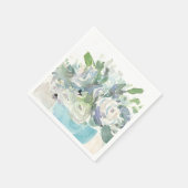 Serviette En Papier Aménagement de printemps - Bouquet d'aquarelle (Coin)