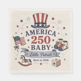 Serviette En Papier America 250 Bébé / Petit Patriote