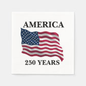 Serviette En Papier America 250 Years Flag (Devant)