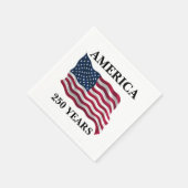 Serviette En Papier America 250 Years Flag (Coin)
