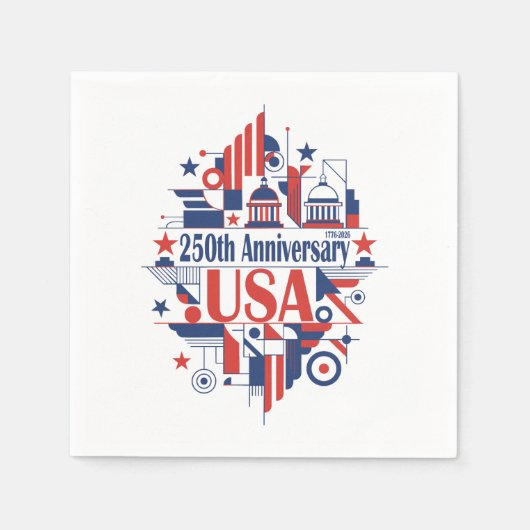 Serviette En Papier America’s 250th anniversary (Devant)