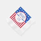 Serviette En Papier Américain 1776 patriotique (Coin)