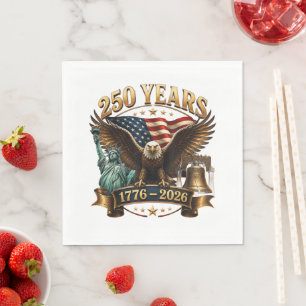 Serviette En Papier Américain 250e anniversaire USA Patriotique 4 juil