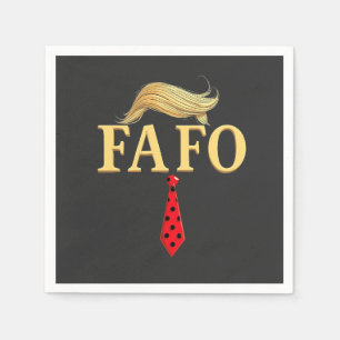 Serviette En Papier Américain Donald Trump FAFO USA Drapeau patriotiqu