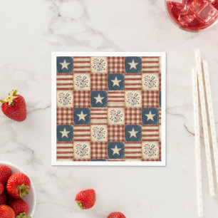Serviette En Papier Américain Patriotique 4 juillet Fête des Morts