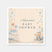Serviette En Papier American Boy Red White Blue Baby Shower (Devant)