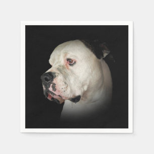 Serviette En Papier American Bull Dog Portrait