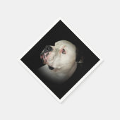 Serviette En Papier American Bull Dog Portrait (Coin)