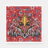 Serviette En Papier American Eagle avec Arrière - plan Red Star (Devant)