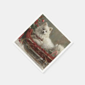 Serviette En Papier American Eskimo Dog Christmas Festive (Coin)
