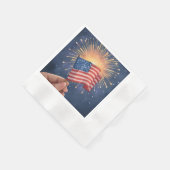 Serviette En Papier American Flag Patriotic Party (Coin)