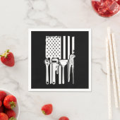 Serviette En Papier American Flag Plumbing Plumber Tools Craft Gift (En situation)