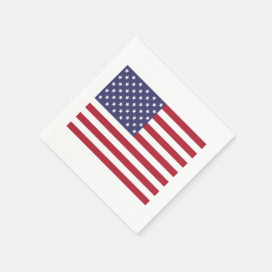 Serviette En Papier American Flag Theme Party Papier Napkins