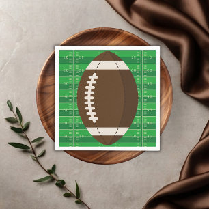 Serviette En Papier American Football Brown & Green Color Baby shower