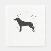 Serviette En Papier American Foxhound Dog - Halloween Moon Silhouette (Devant)