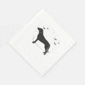 Serviette En Papier American Foxhound Dog - Halloween Moon Silhouette (Coin)