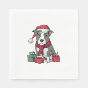 Serviette En Papier American Pit Bull Terrier Chien vêtements de Noël