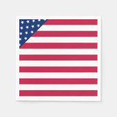 Serviette En Papier American Red White Stripes Stars Drapeau Papier Na (Devant)