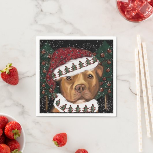 Serviette En Papier American Staffordshire Terrier (En situation)