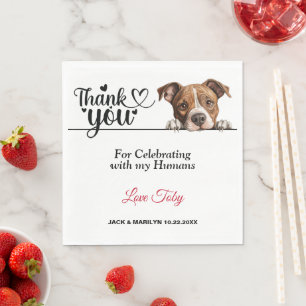 Serviette En Papier American Staffordshire Terrier Mariage