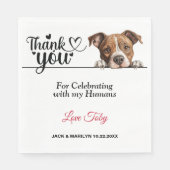 Serviette En Papier American Staffordshire Terrier Mariage (Devant)