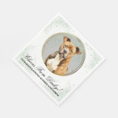 Serviette En Papier American Staffordshire Terrier Mariage Napkins (Coin)