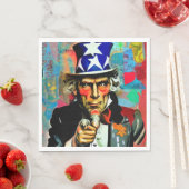 Serviette En Papier American Uncle Sam (En situation)