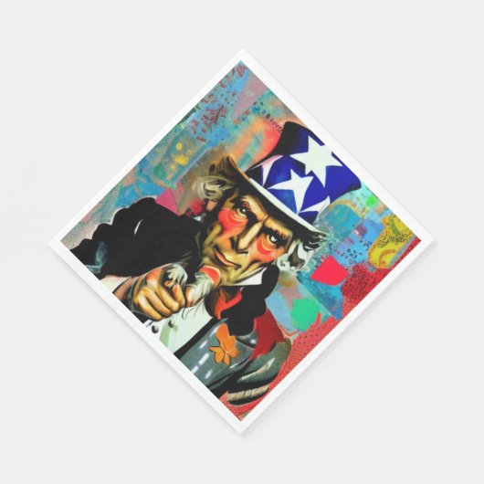 Serviette En Papier American Uncle Sam (Coin)