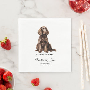 Serviette En Papier American Water Spaniel Pet Cocktail Mariage